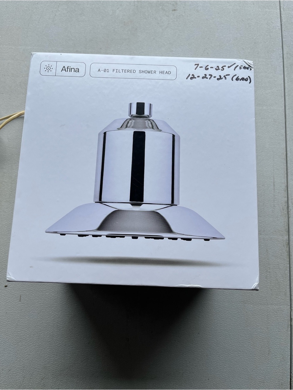 PM090326 AFINA SHOWER HEAD AND REPLACEMENT FILTER